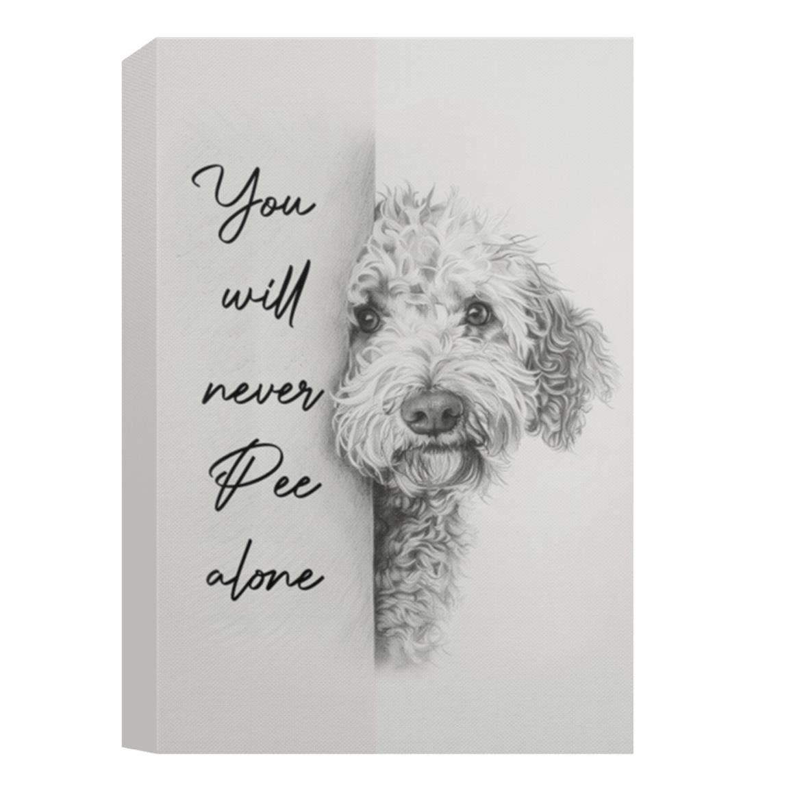 Labradoodle full size CANPO15 Deluxe Portrait Canvas 1.5in Frame