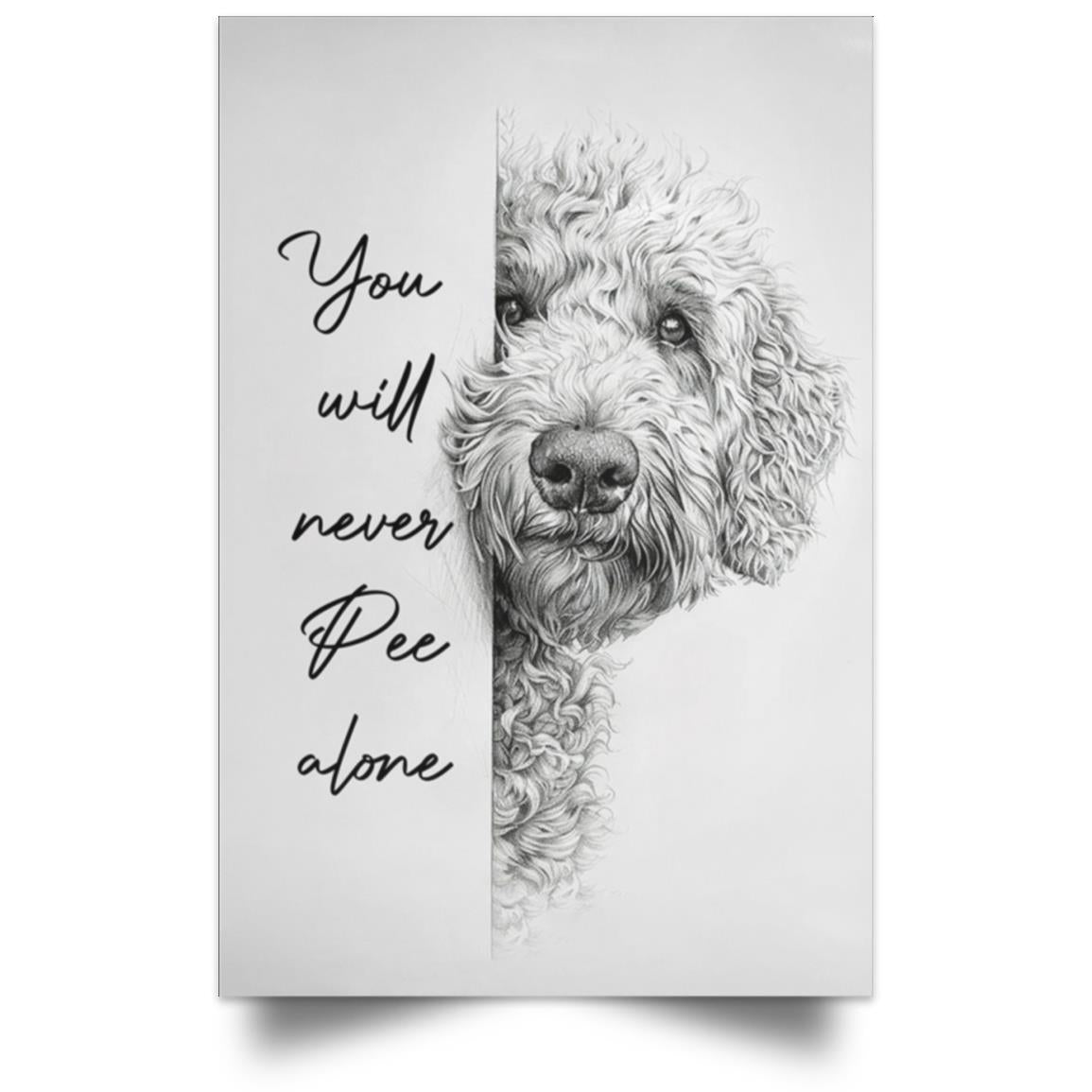 Goldendoodle pt 2436 POSPO Satin Portrait Poster