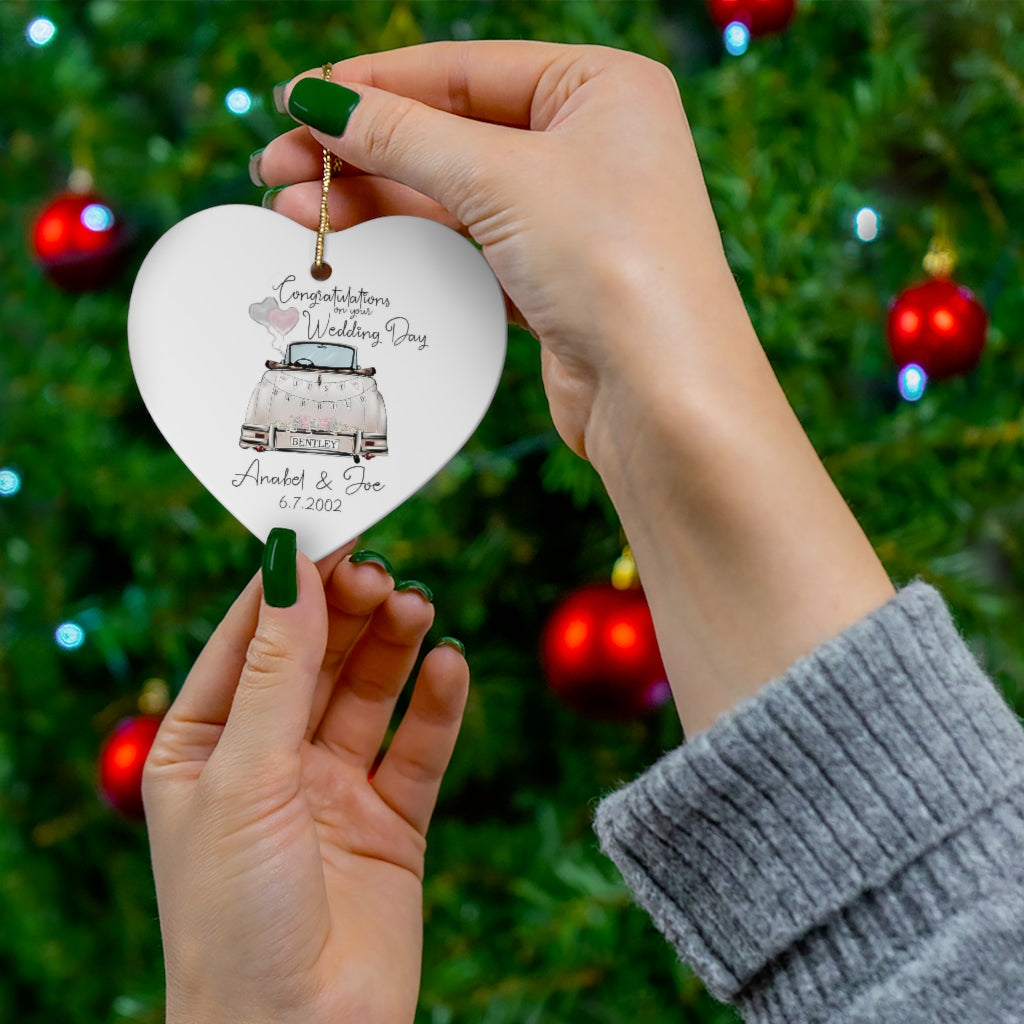 Jose Villarreal Anabel & Joe Heart Ornament