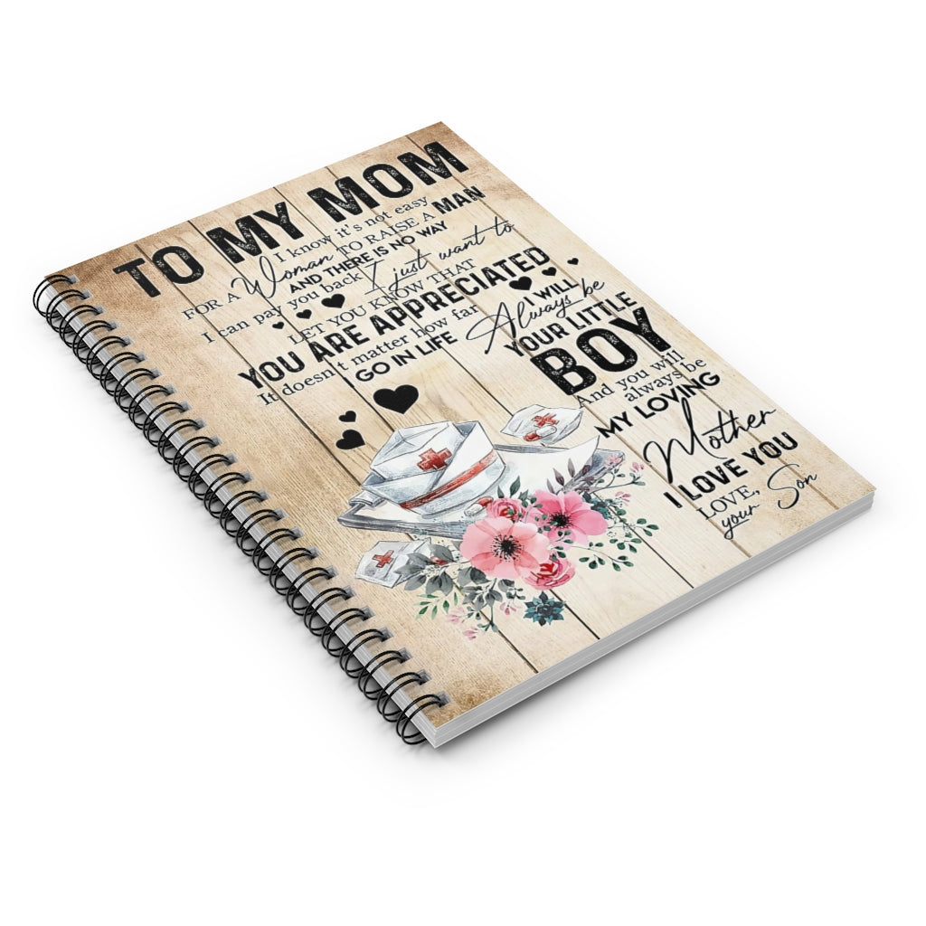 Spiral Notebook TO MY MOM FROM SON NURSING MOM PRINT POSTER WALL ART HOME DECOR BEST MOTHER'S DAY GIFT-gigapixel
