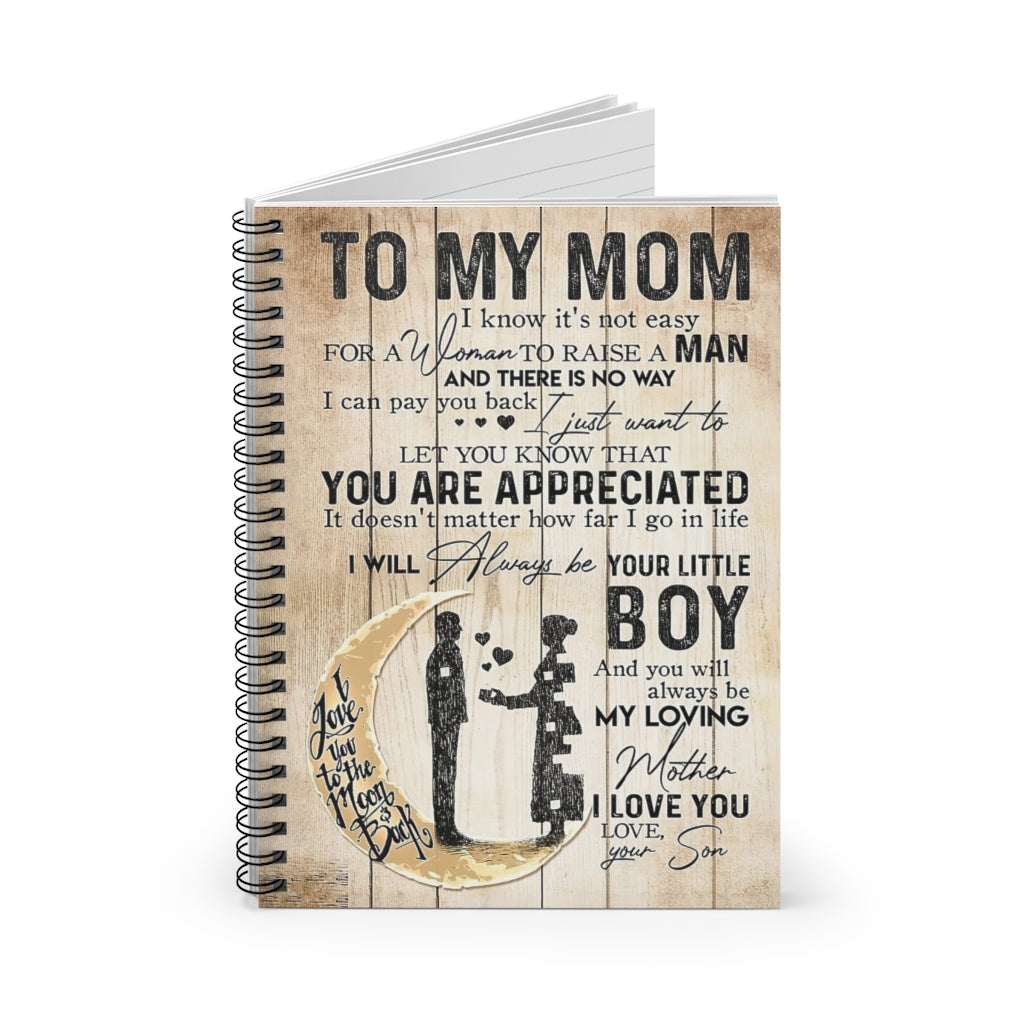 Spiral Notebook TO MY MOM I LOVE YOU PRINT POSTER WALL ART HOME DECOR-gigapixel