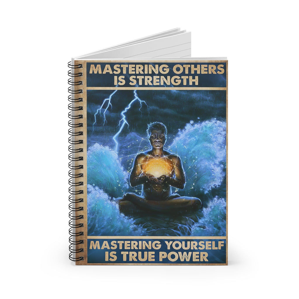 Spiral Notebook Mastering Yourself Yoga Premium Gift Family Awesome On Birthday Motivational gift Family Basics Wide Ruled