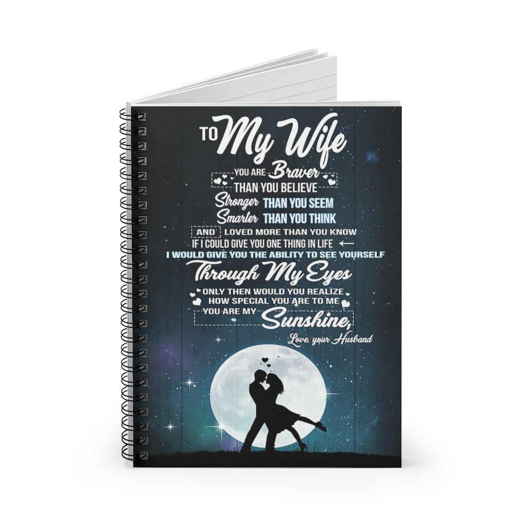 Spiral Notebook TO MY WIFE YOU ARE MY SUNSHINE - PRINT POSTER WALL ART HOME DECOR-gigapixel