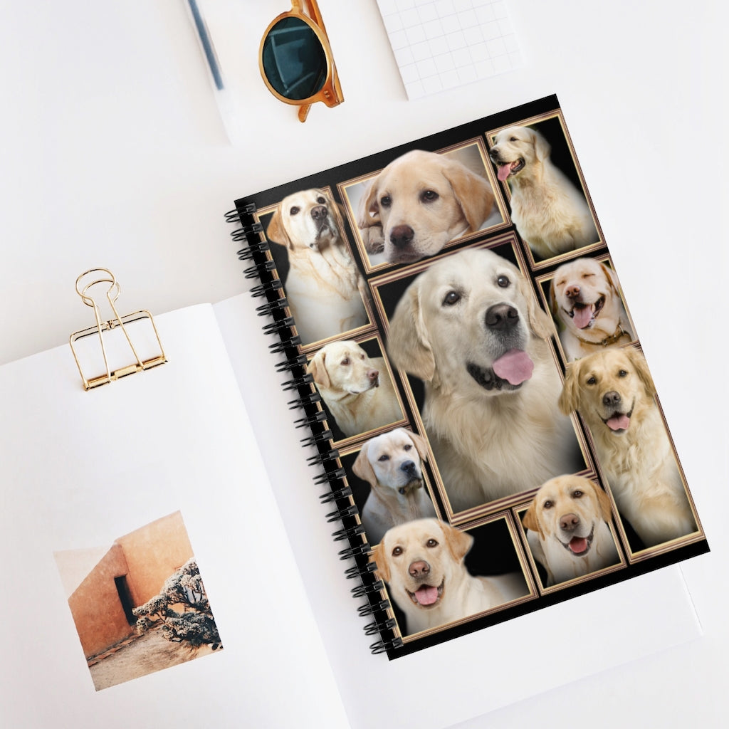 Spiral Notebook - Ruled Line Labrador Dogs 3D Animal Gift Keepsake Spiral Notebook Gift On Birthday Stationery Gift Personalized Notebook Love Dogs