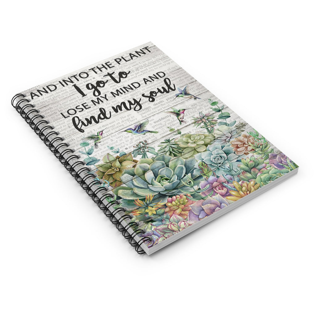 Spiral Notebook - Ruled Line Dictionary Find My Soul Hummingbird Succulent Friendly Notebook Awesome Happy Birthday Gift Basics Wide Ruled Wirebound Spiral Notebook