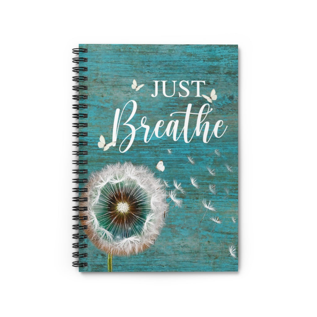 Spiral Notebook - Ruled Line Just Breathe Personalized Notebook Mum Gift New Parents Gift Ideas Baby Journal Meaningful Quote Inspirational Ideas