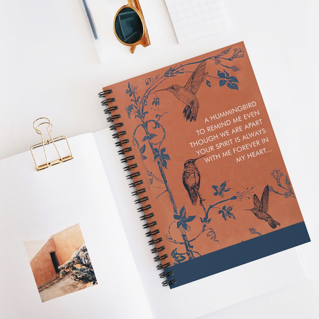 Spiral Notebook Vintage A Hummingbird To Remind Me Baby Journal Keepsake Spiral Notebook Gift On Birthday Smart Notebook