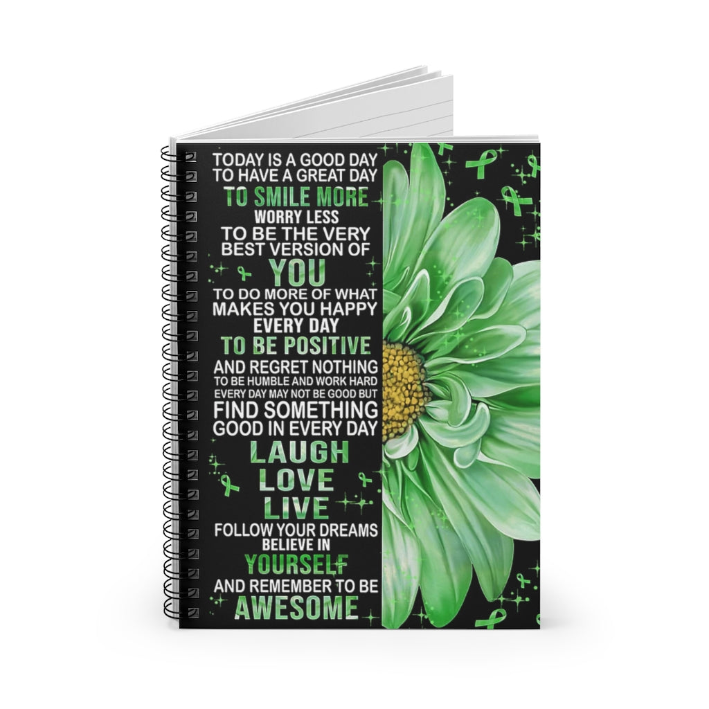 Spiral Notebook MENTAL HEALTH LAUGH LOVE LIVE TODAY IS A GOOD DAY - PRINT POSTER WALL ART HOME DECOR-gigapixel