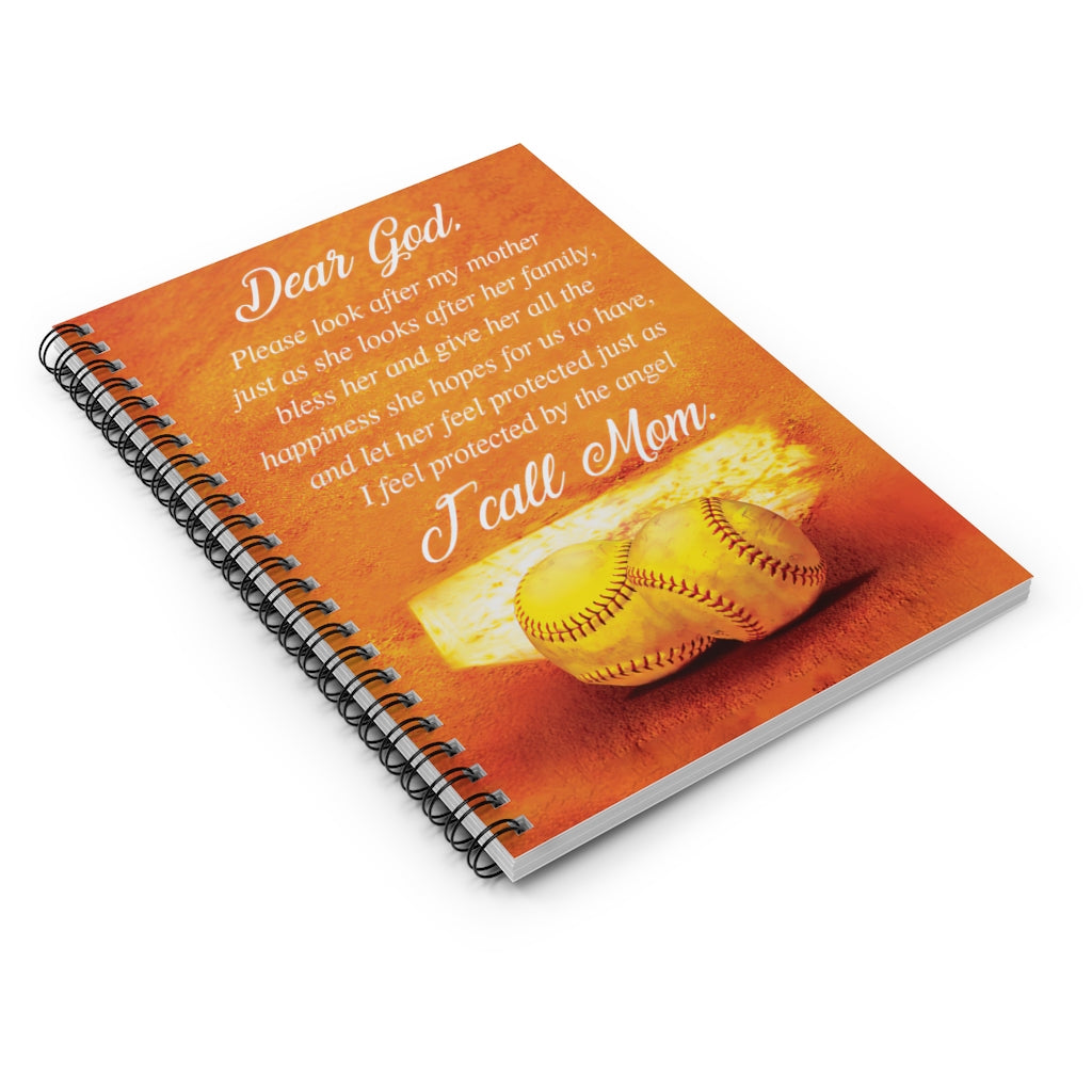 Spiral Notebook Dear God Please Look After My Mother I Call Mom Gifts for Daughter Gifts for Women, Men Gift Ideas Poster Subject Notebooks Baby Journal