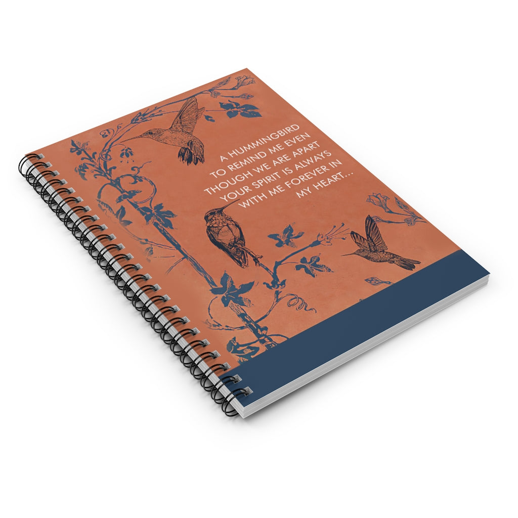 Spiral Notebook Vintage A Hummingbird To Remind Me Baby Journal Keepsake Spiral Notebook Gift On Birthday Smart Notebook