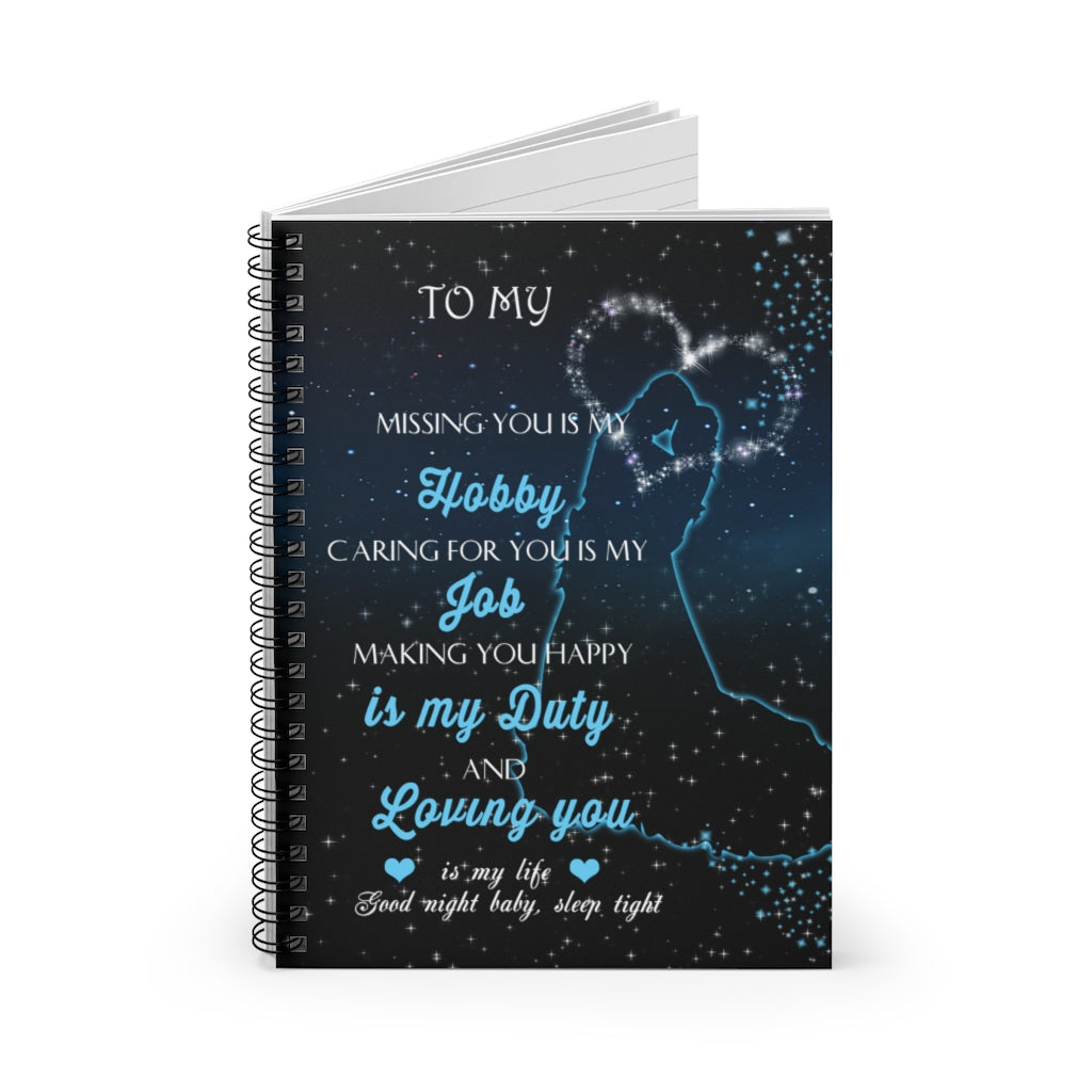 Spiral Notebook - Ruled Line To My Gorgeous Wife - Missing You Gift for Birthday Sick Friend Compassion Sympathy Anniversary Personalized Gift Stationery Gift