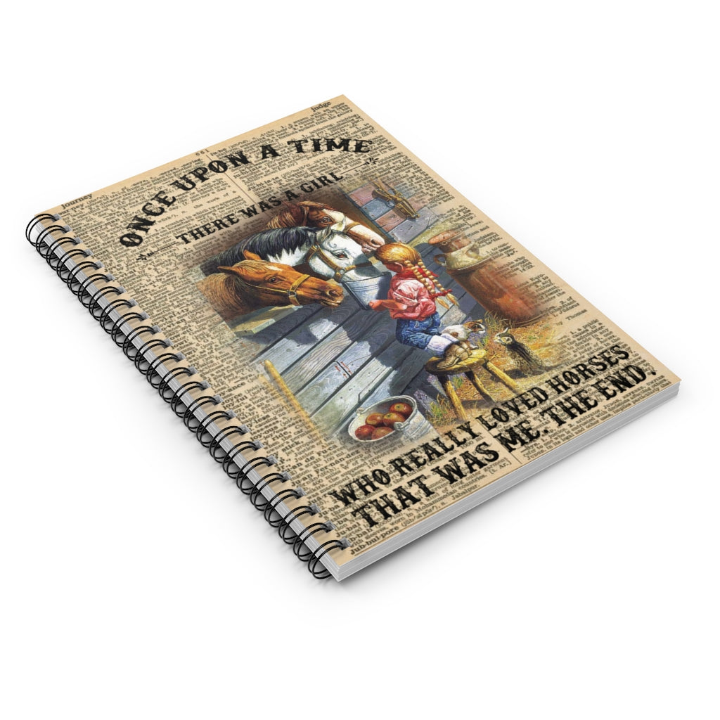 Spiral Notebook to My Mom Horse Once Upon A Time There was A Girl Who Really Loved Horses That was Me from Daughter Ruled Line