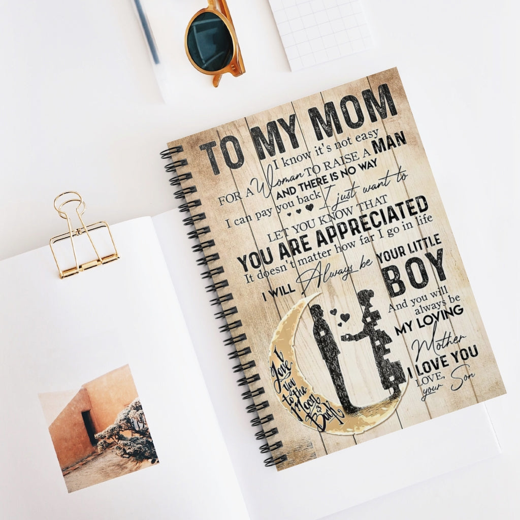 Spiral Notebook TO MY MOM I LOVE YOU PRINT POSTER WALL ART HOME DECOR-gigapixel