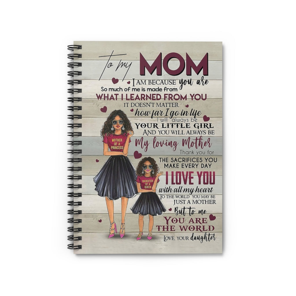Spiral Notebook TO MY MOM DAUGHTER AND MOM PRINT POSTER WALL ART HOME DECOR BEST MOTHER'S DAY GIFT-gigapixel