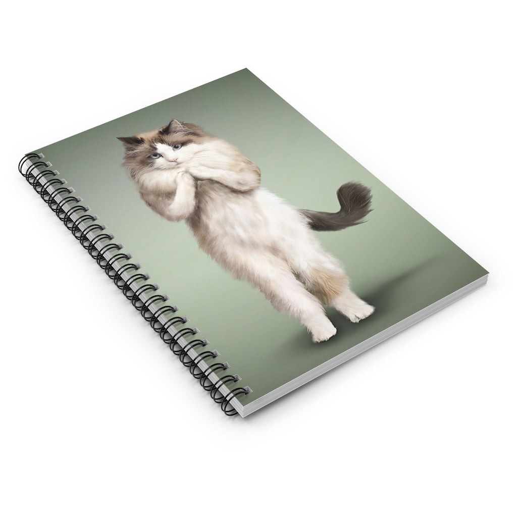 Spiral Notebook - Ruled Line Yoga Pose Ragdoll Basics Wide Ruled Classic Ruled Notebook/Journal