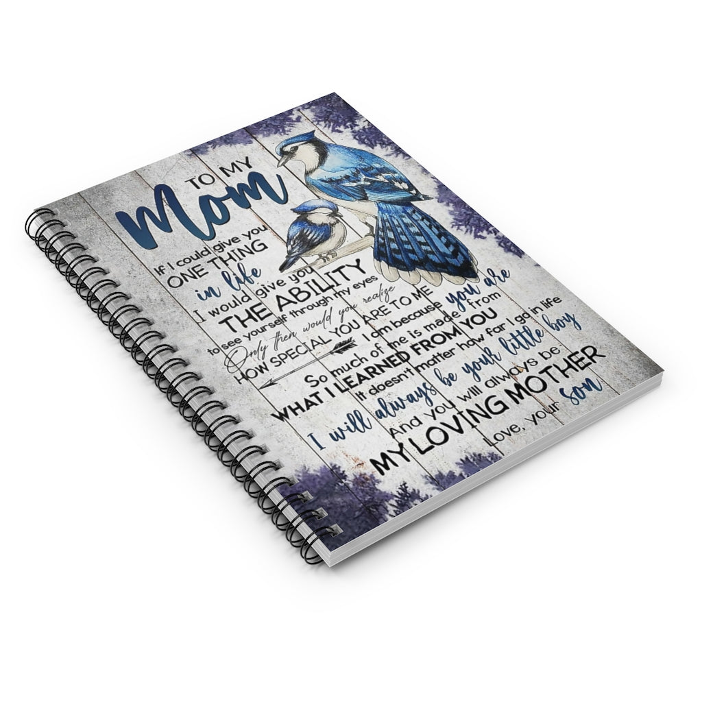 Spiral Notebook TO MY MOM FROM SON PRINT POSTER WALL ART HOME DECOR-gigapixel