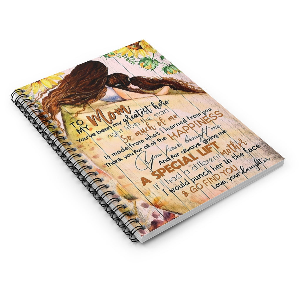 Spiral Notebook TO MY MOM MY GREATEST HERO PRINT POSTER WALL ART HOME DECOR BEST MOTHER'S DAY GIFT-gigapixel