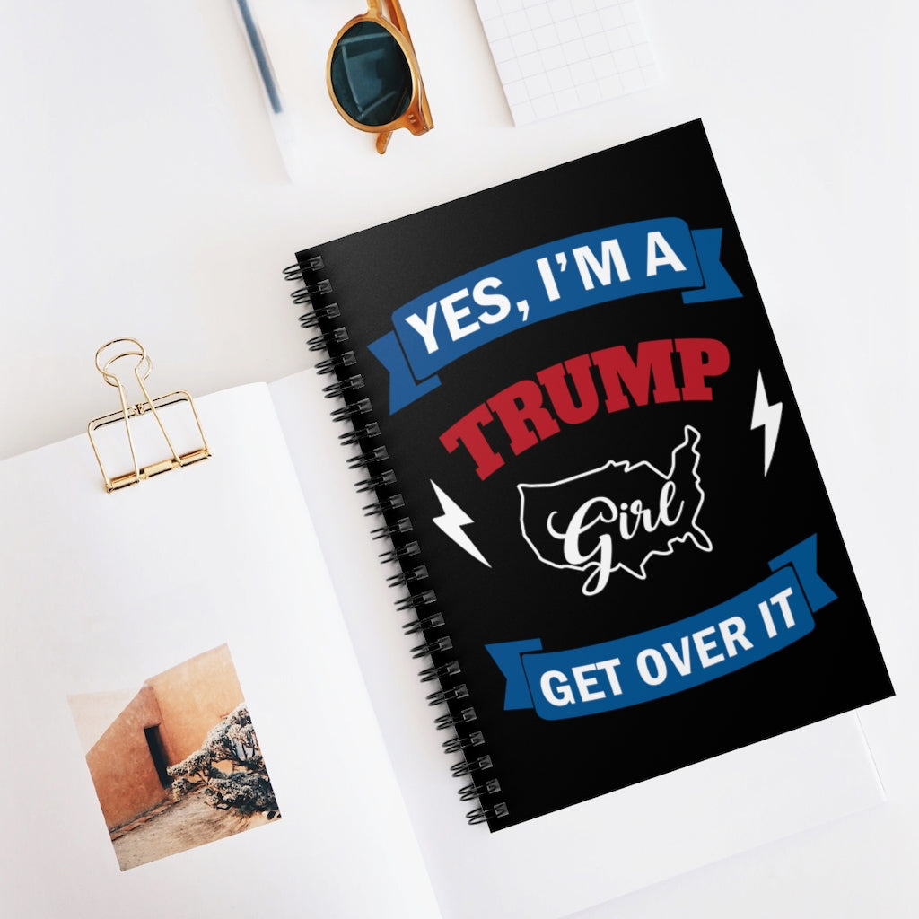 Spiral Notebook To My Son Twill Cap Yes I’m A Trump Girl Get Over It Gift For Man Birthday Ruled Line
