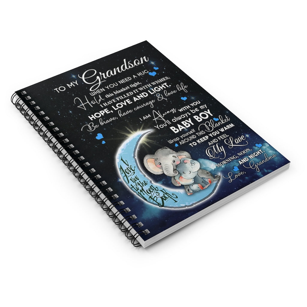 Spiral Notebook TO MY GRANDSON MY BABY BOY FROM GRANDMA-gigapixel