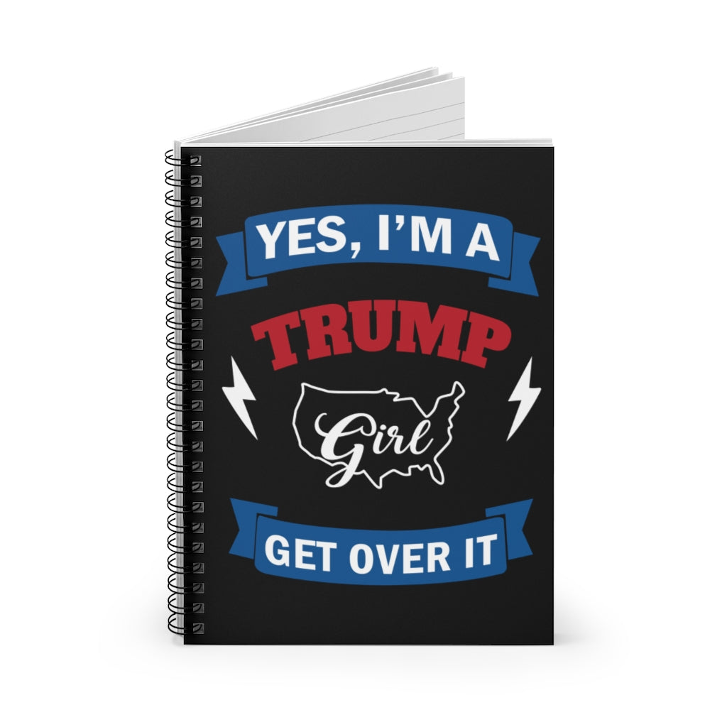 Spiral Notebook To My Son Twill Cap Yes I’m A Trump Girl Get Over It Gift For Man Birthday Ruled Line