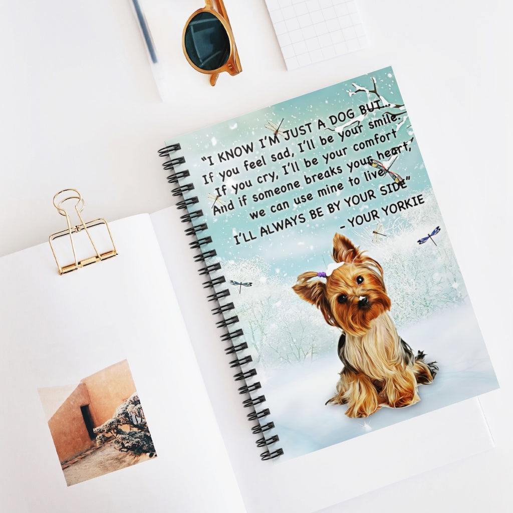 Paper Lined Journal Yorkie I Know I'M Just A Dog But If You Cry I Will Be Your Smile Keepsake Spiral Notebook Family Awesome On Birthday Journal For Woman - Party - School Supplies Job Journal