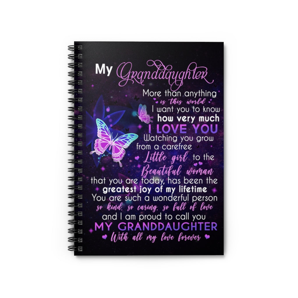 Butterfly Notebook - MOM to Daughter - I Love You- Spiral Notebook - Ruled Line Meaningful Quote Inspirational Ideas Mum Gift New Parents