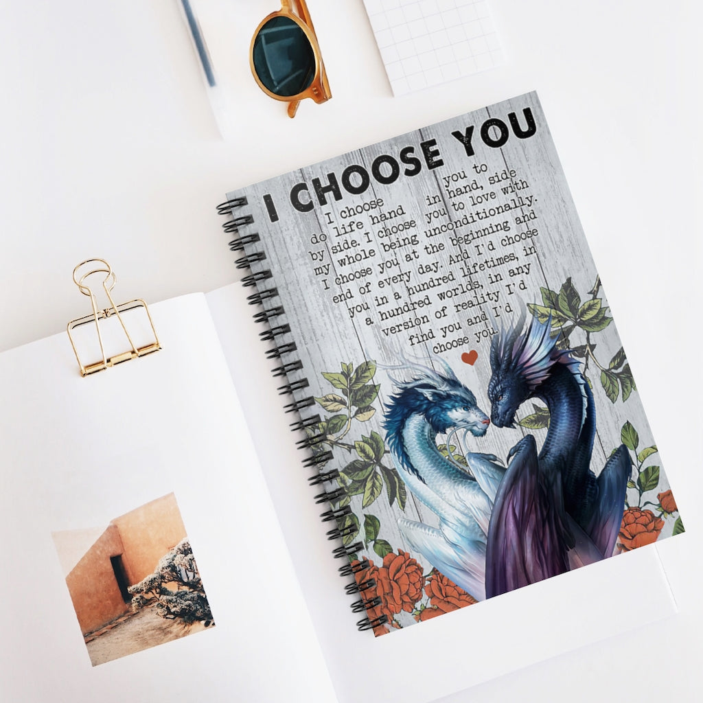 Spiral Notebook Dragon I Choose You Vertical Poster New Parents Gift Ideas Gift On Birthday Baby Journal Keepsake Spiral Notebook Smart Notebook