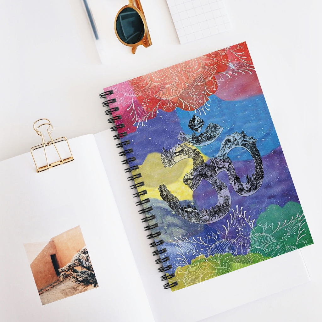 Spiral Notebook Om Yoga Watercolor Mum Gift Perfect for Office Home School Business Writing & Note Taking