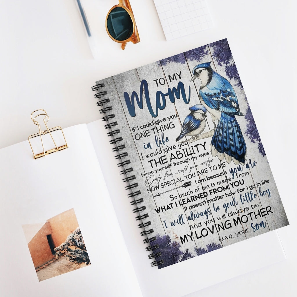 Spiral Notebook TO MY MOM FROM SON PRINT POSTER WALL ART HOME DECOR-gigapixel