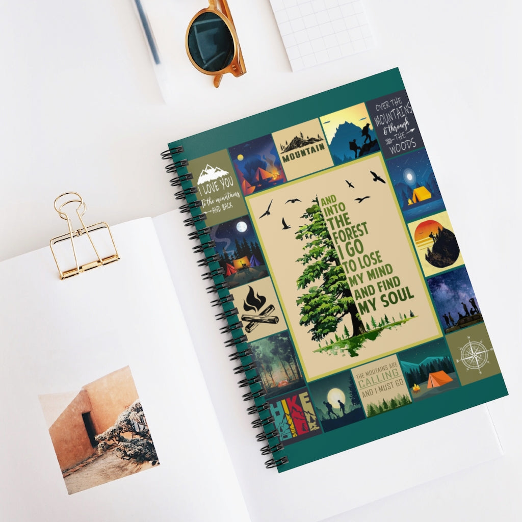 Spiral Notebook - Ruled Line Store Mountain Blanket - and Into The Forest I Go to Lose My Mind and Find My Soul Inspirational to My Family Friend Gift Unisex