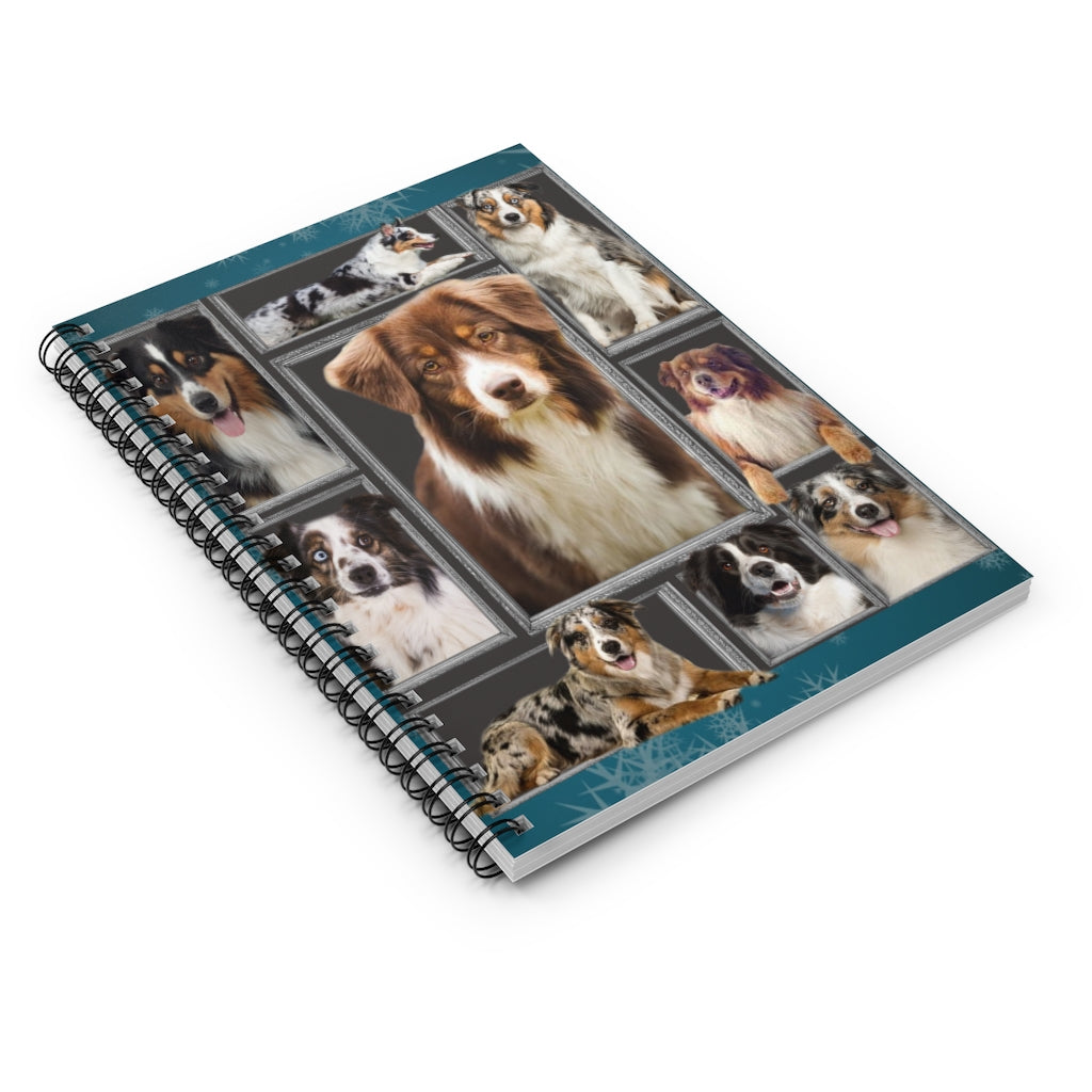 Spiral Notebook Personalized Australian Shepherd Dog Funny Aussie Lover Gifts On Christmas, Birthday
