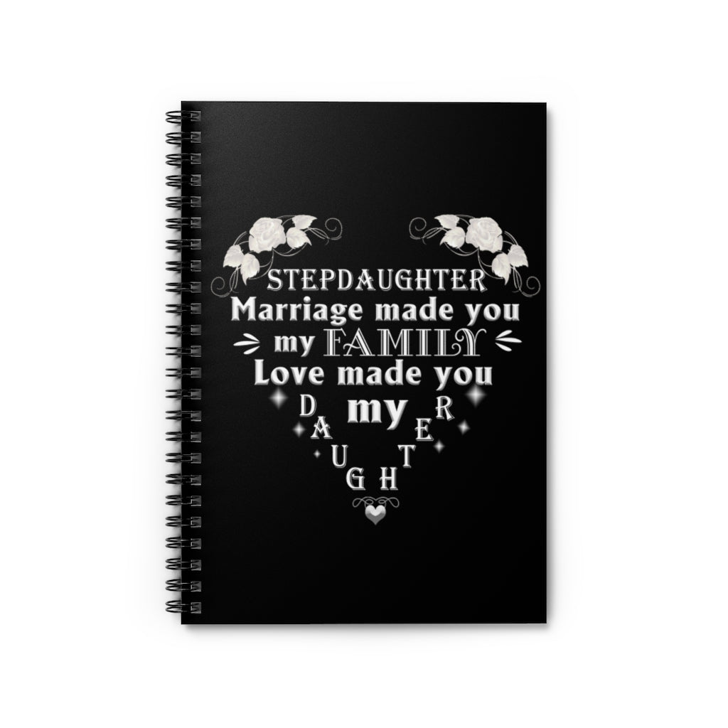 Spiral Notebook The Most Meaningful Gifts Personalized to My Stepdaughter Gifts from Step Mom Dad Love Daughter On Birthday, Christmas Ruled Line