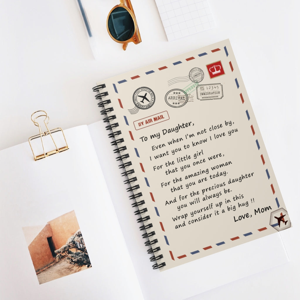 Spiral Notebook - Ruled Line Customized Letter To amazing Daughter- Gifts With Gift Funny For My Family