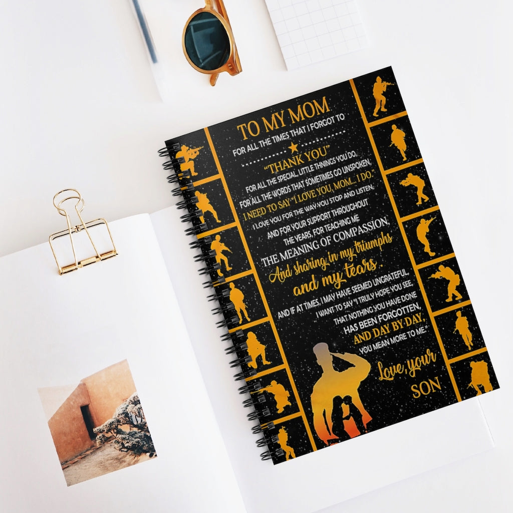 Spiral Notebook TO MY MOM FROM MILITARY SON I LOVE YOU-gigapixel
