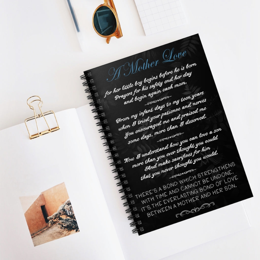 Spiral Notebook A Mother love for her little boy begins before he is born Mother Day Gift Ideas Personalised Notebook
