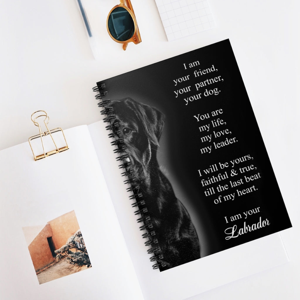 Spiral Notebook Customized to My Son Dog Labrador I Am Your Friend from Dad, Birthday Gift for Man Personalized Gift, Stationery Gift, Personalized Notebook