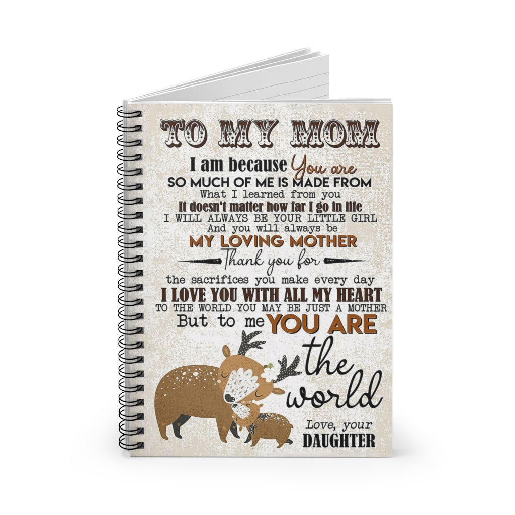 Spiral Notebook TO MY MOM I LOVE YOU WITH ALL MY HEART PRINT POSTER WALL ART HOME DECOR BEST MOTHER'S DAY GIFT-gigapixel