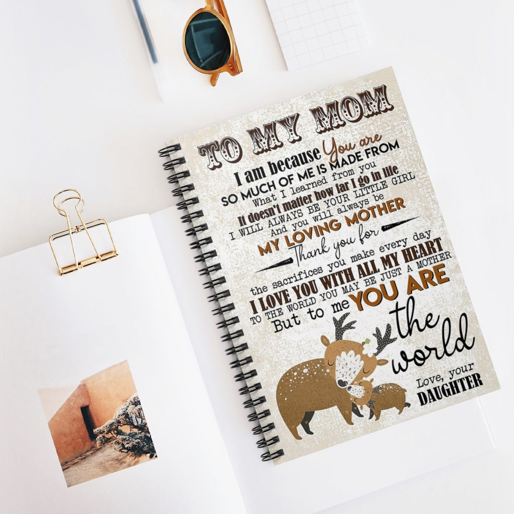 Spiral Notebook TO MY MOM I LOVE YOU WITH ALL MY HEART PRINT POSTER WALL ART HOME DECOR BEST MOTHER'S DAY GIFT-gigapixel