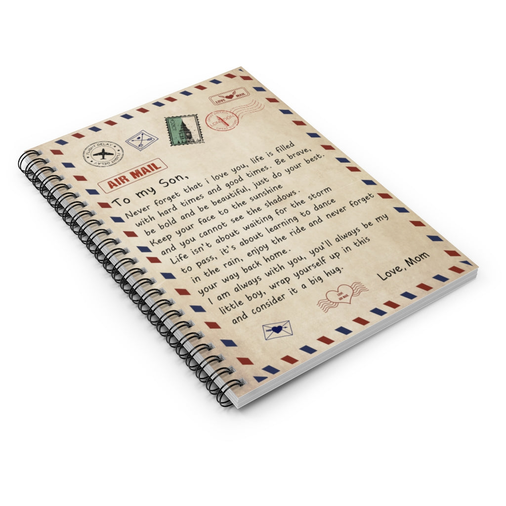 Spiral Notebook To My Son (Mom) Premium Throw Blankets SO-Ft Polyester Mens Women Novelty