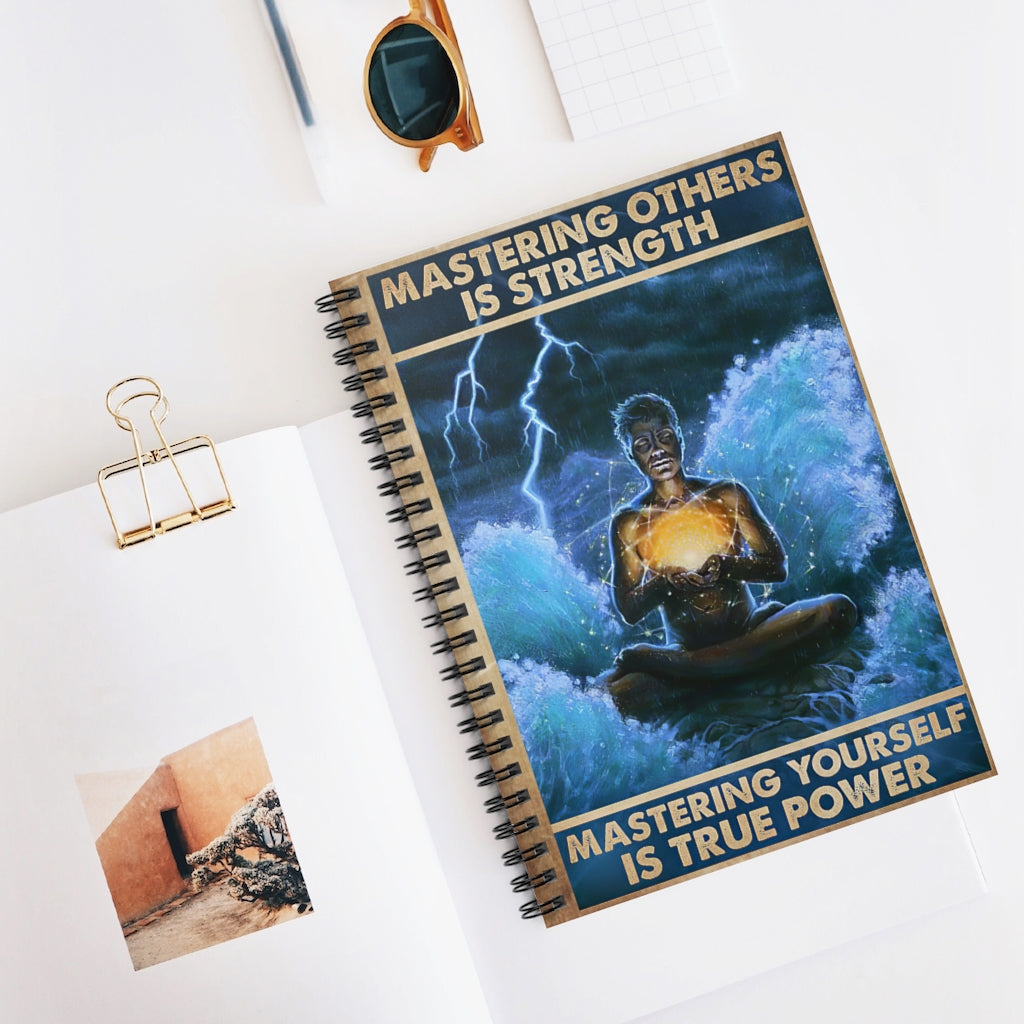 Spiral Notebook Mastering Yourself Yoga Premium Gift Family Awesome On Birthday Motivational gift Family Basics Wide Ruled