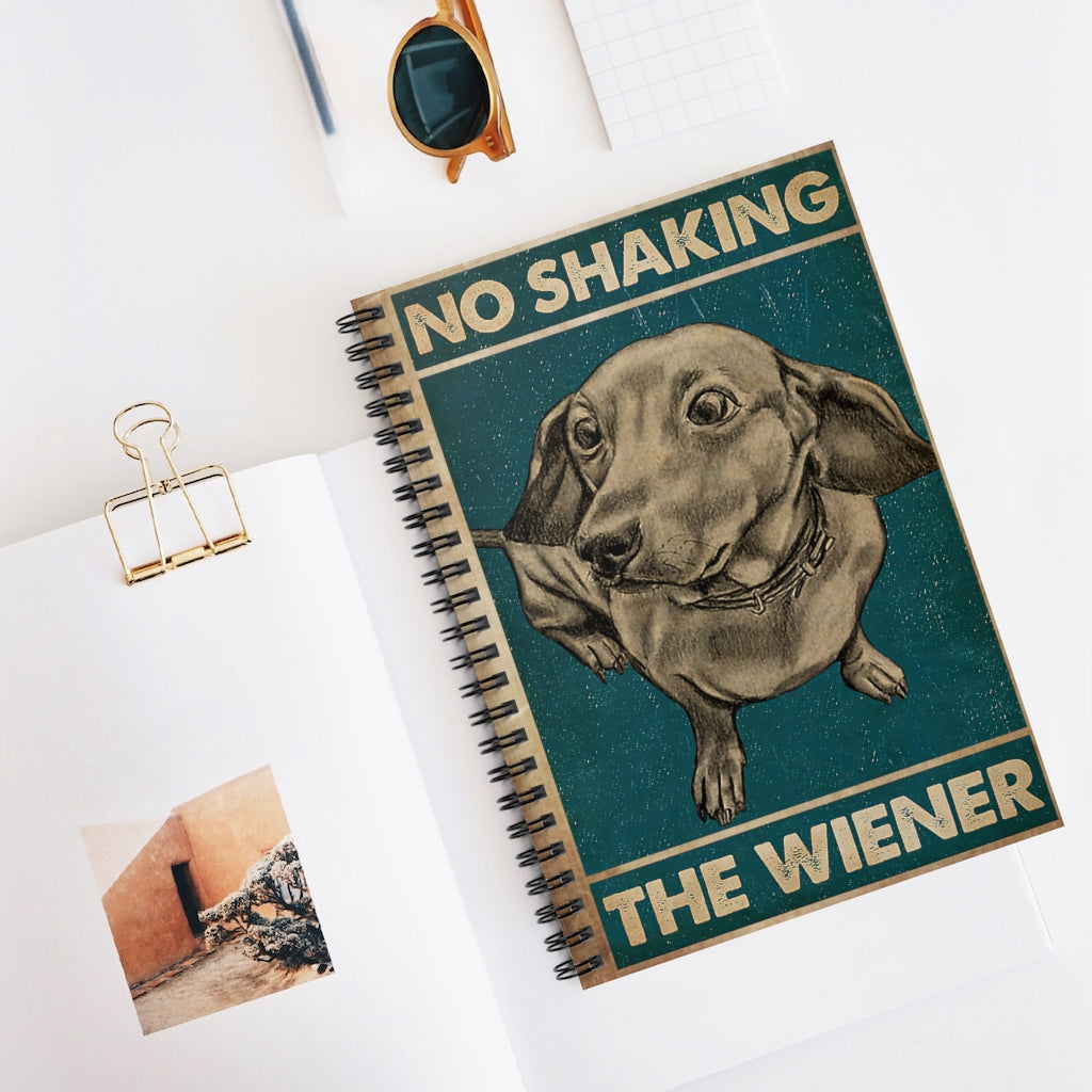 Spiral Notebook No Shaking The Wiener Friendly Notebook Awesome Happy Birthday Gift
