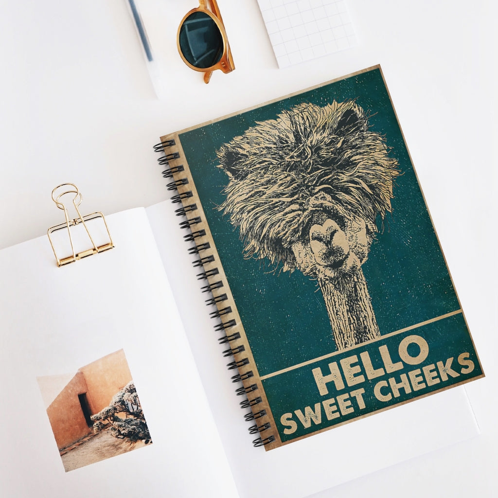 Spiral Notebook - Ruled Line Hello Sweet Cheek Alpaca Home School Supplies for College Students Subject Notebooks Baby Journal Keepsake Spiral Notebook Gift On Birthday
