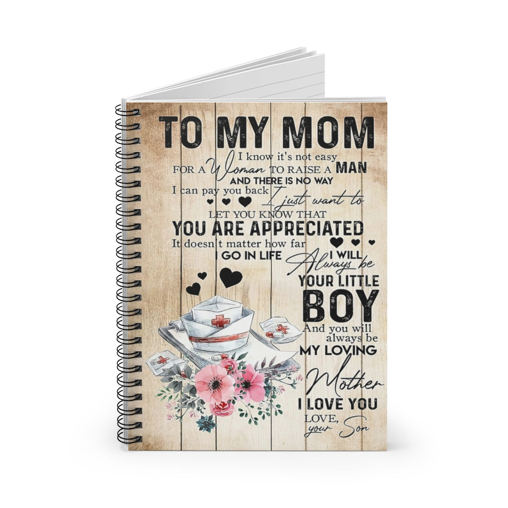 Spiral Notebook TO MY MOM FROM SON NURSING MOM PRINT POSTER WALL ART HOME DECOR BEST MOTHER'S DAY GIFT-gigapixel