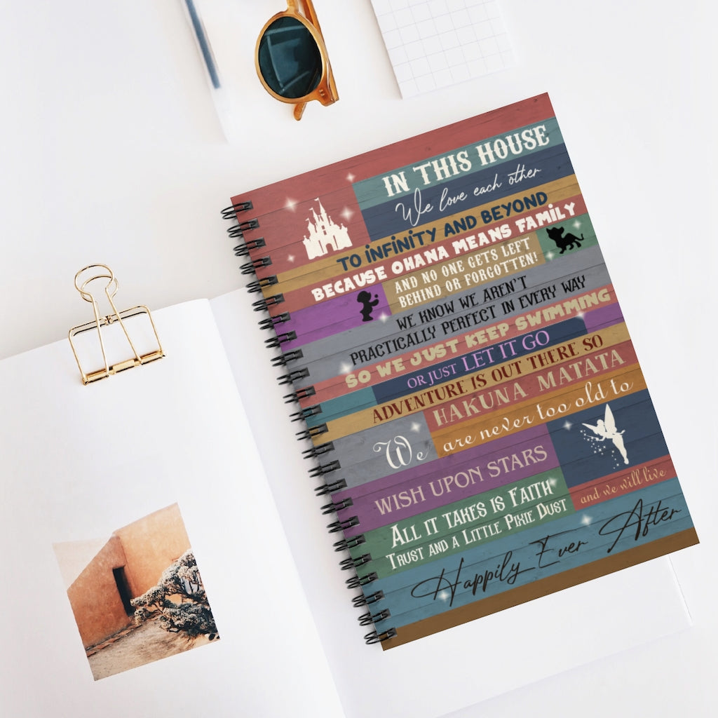 Spiral Notebook - Ruled Line Meaningful Gifts in This House We Love Each Other to Infinity and Beyond–Gift Family Unisex Awesome On Birthday