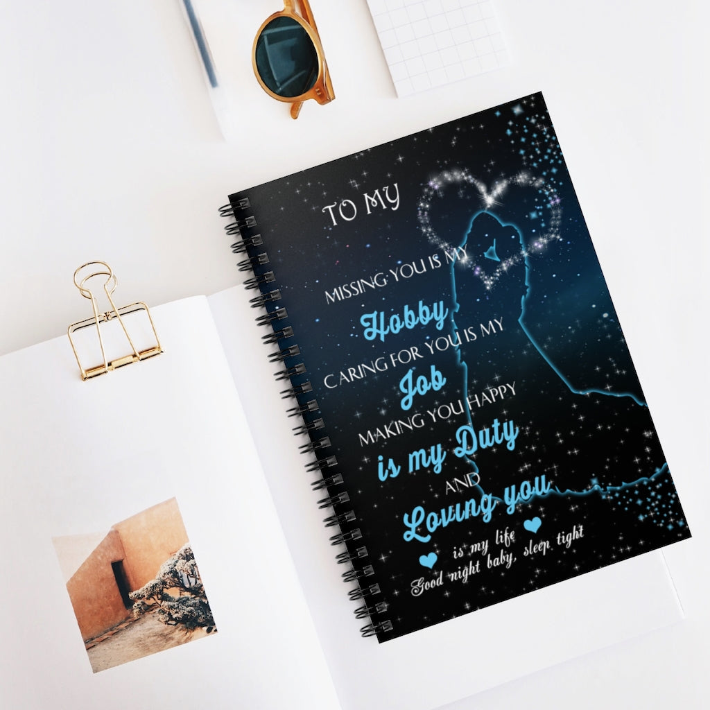 Spiral Notebook - Ruled Line To My Gorgeous Wife - Missing You Gift for Birthday Sick Friend Compassion Sympathy Anniversary Personalized Gift Stationery Gift