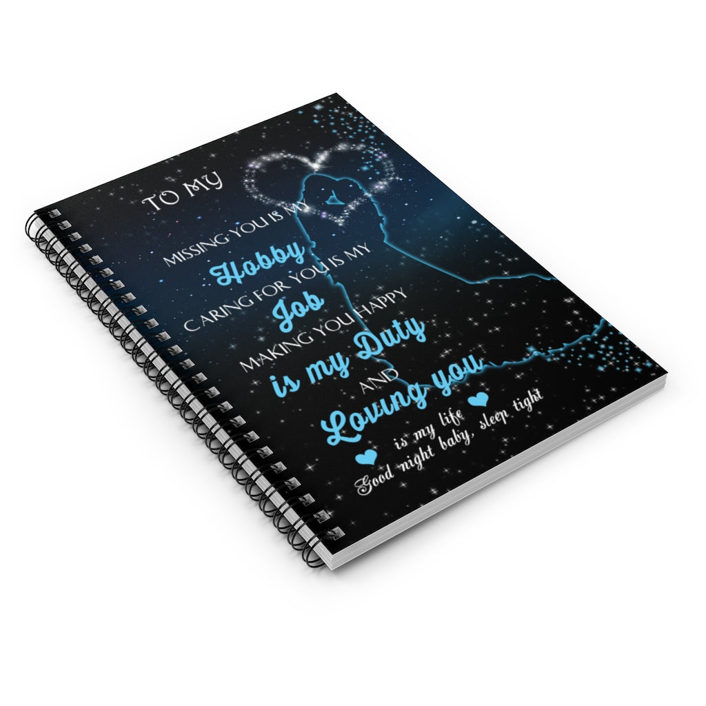 Spiral Notebook - Ruled Line To My Gorgeous Wife - Missing You Gift for Birthday Sick Friend Compassion Sympathy Anniversary Personalized Gift Stationery Gift