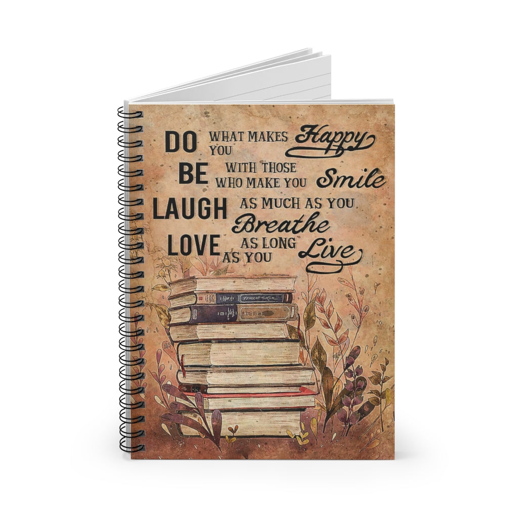 Spiral Notebook BOOK LAUGH LOVE LIVE BEST GIFT FOR READERS-gigapixel