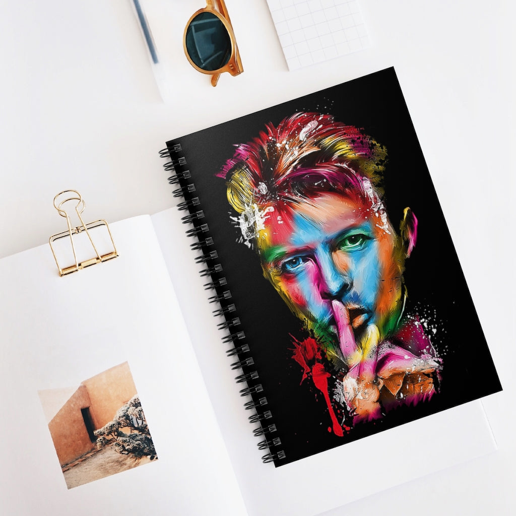 to My Wife Poster Watercolor David Bowie Unframed Print Wall Art, Spiral Notebook - Ruled Line New Parents Gift Ideas Baby Journal