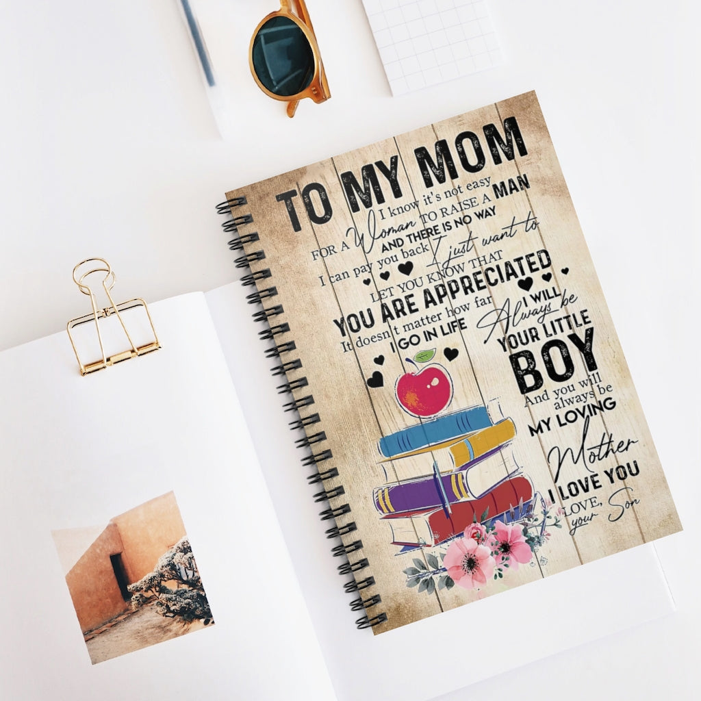 Spiral Notebook TO MY MOM FROM SON BOOKS-gigapixel