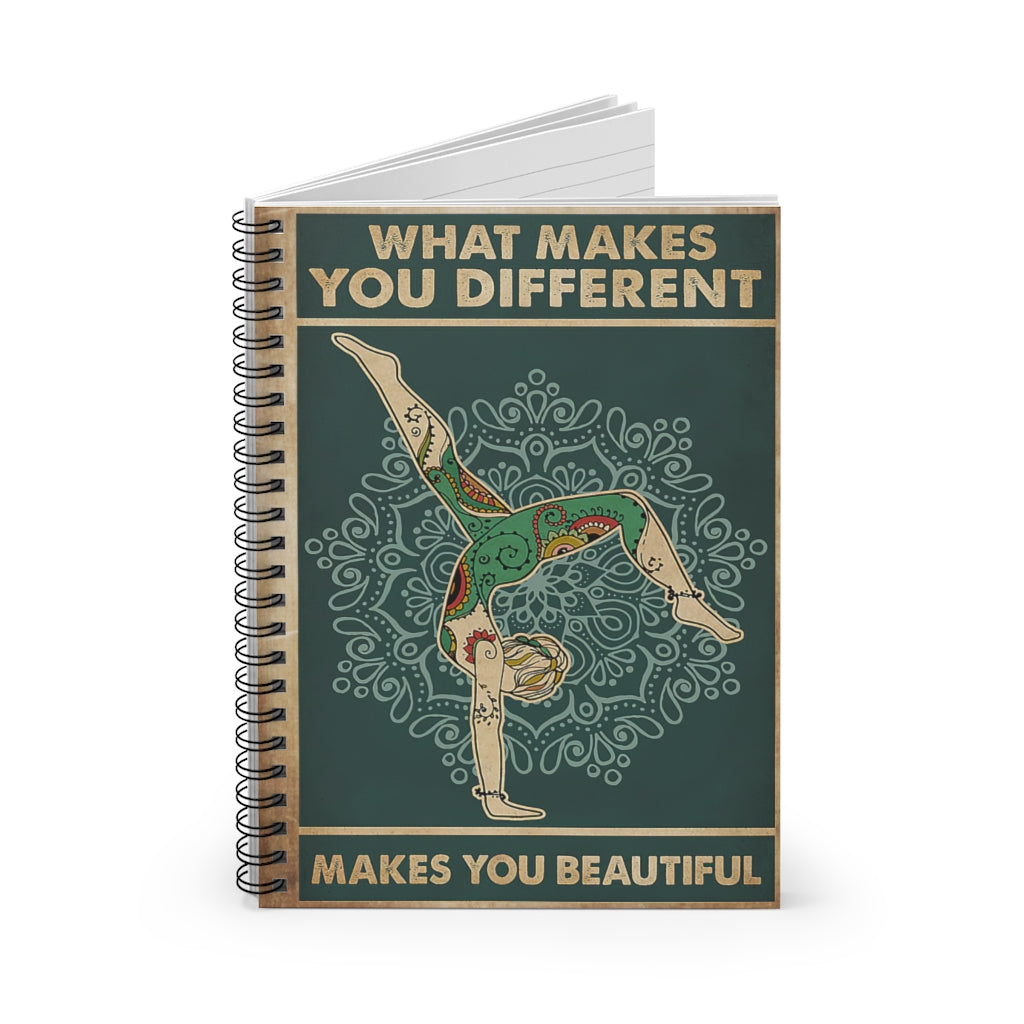 Spiral Notebook What Makes You Different Yoga Lover Personalized Gift Basics Wide Ruled Wire Bound Wide Rule